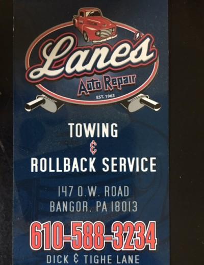 Lane's Auto Repair, Bangor, Pennsylvania