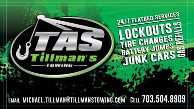 Tillman’s Towing, Manassas, Virginia