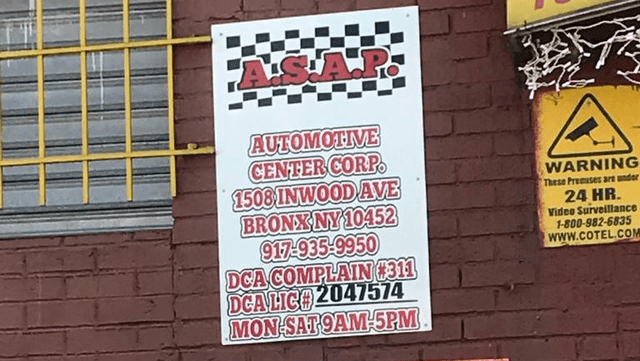 A.S.A.P Automotive Center Corp. -Towing Bronx, Bronx, New York