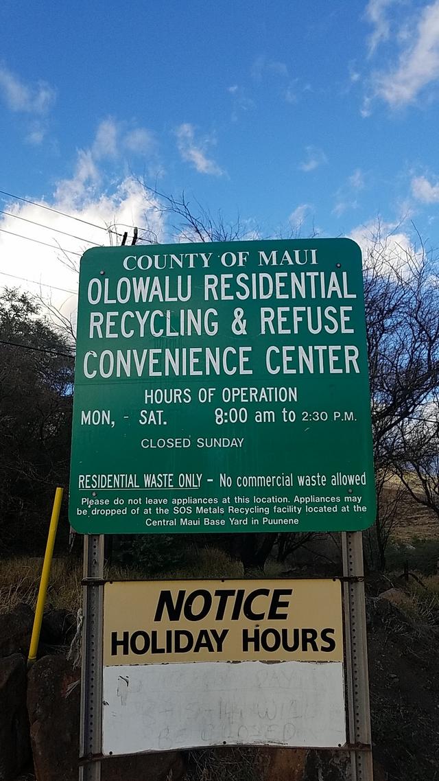 Olowalu Recycling & Refuse Convenience Center