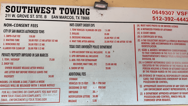 Southwest Towing LLC, San Marcos, Texas