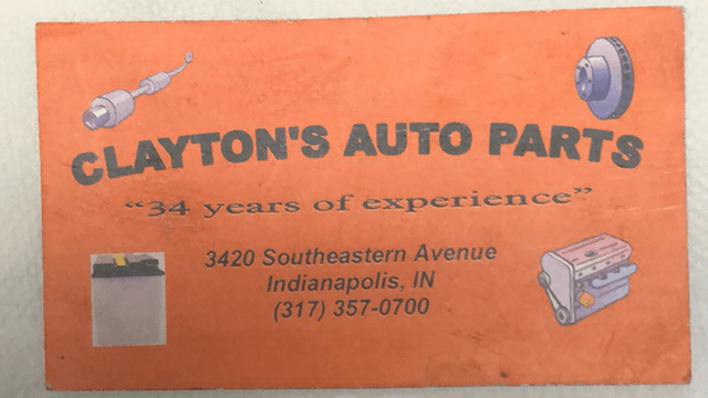 Clayton's Auto Parts, Indianapolis, Indiana