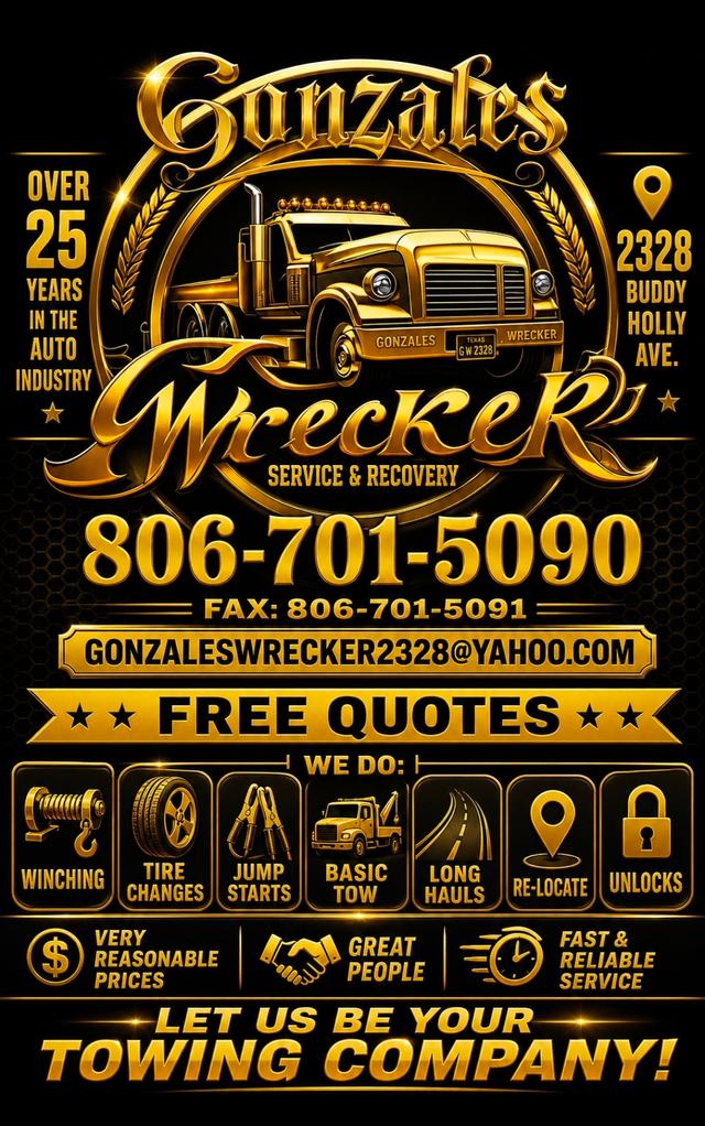 Gonzales Wrecker Service, Lubbock, Texas
