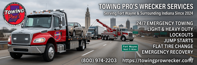 Towing Pro's Wrecker Service, Fort Wayne, Indiana