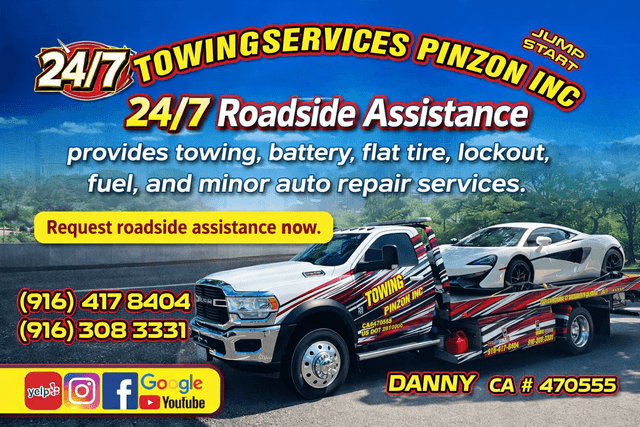 Towing Services Pinzon, Sacramento, California