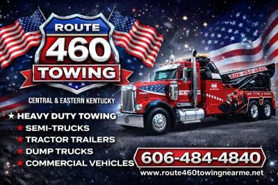 Route 460 Towing "Near Me" LLC, truck parts, repair, and roadside service.