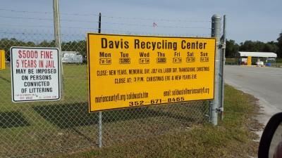 Davis Recycling Center, Ocklawaha, Florida