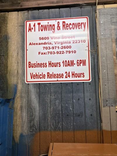 A-1 Towing & Recovery, Alexandria, Virginia