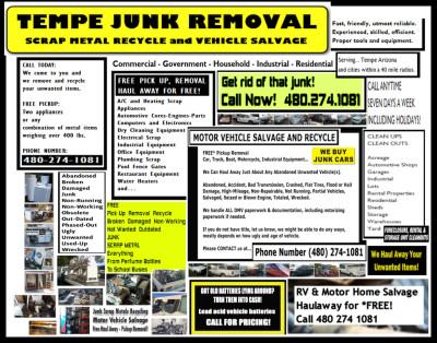 TEMPE JUNK RECYCLING AND REMOVAL SERVICES, Chandler, Arizona