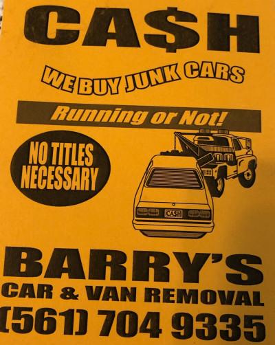 Cash for Cars - Barry Car Removal, West Palm Beach, Florida
