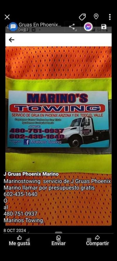 Gruas en Phoenix az Marinos towing, Phoenix, Arizona