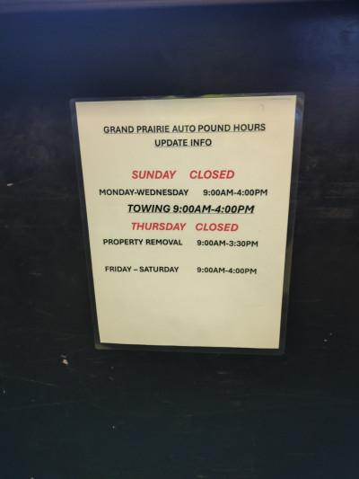 Grand Prairie Auto Impound Lot, Grand Prairie, Texas