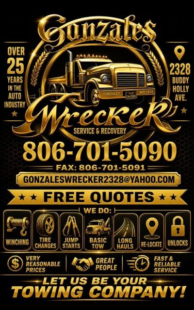 Gonzales Wrecker Service, Lubbock, Texas