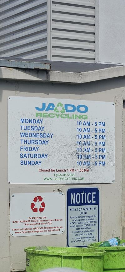 Jado recycling, Redwood City, California