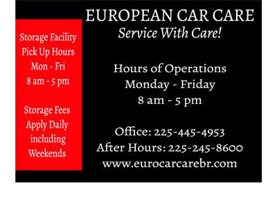 European Car Care of Baton Rouge, Inc., Baton Rouge, Louisiana