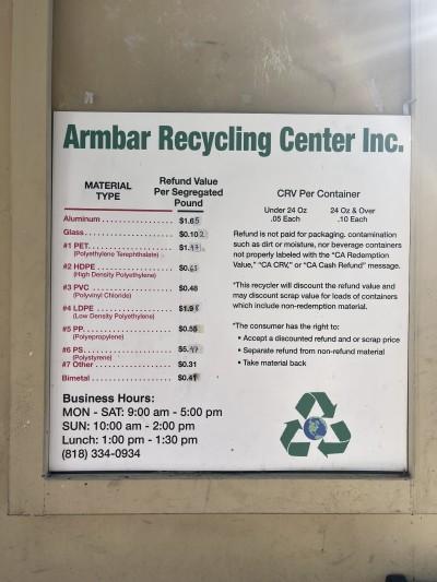 ArmBar Recycling Center INC, Diamond Bar, California