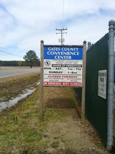 County of Gates Recycling Center, Sunbury, North Carolina
