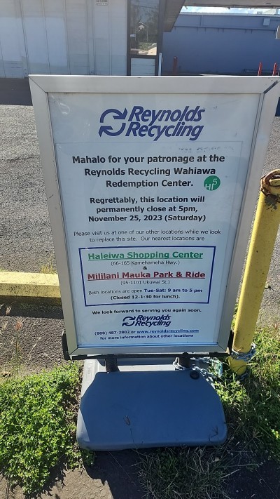 Reynolds Recycling Wahiawa Redemption Center