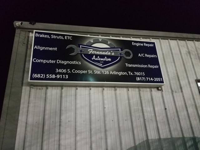 FERNANDO'S AUTOMOTIVE LLC, Arlington, Texas