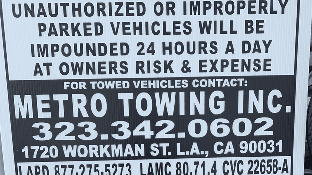 Metro Towing Inc, East Los Angeles, California