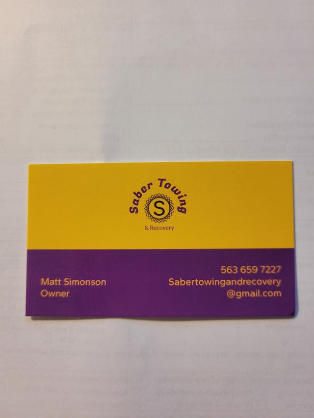 Saber towing and recovery llc