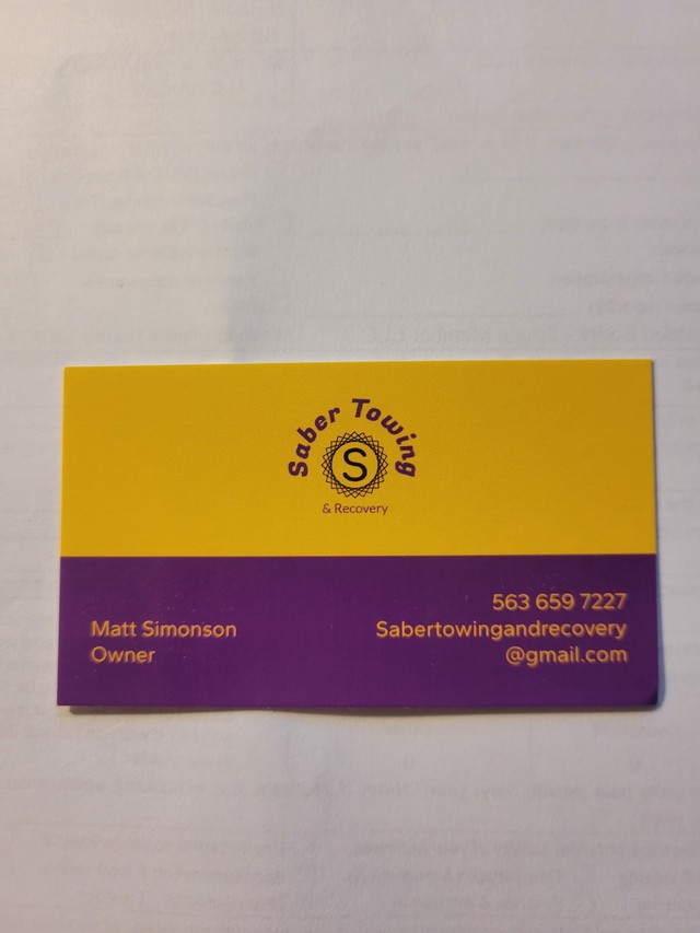 Saber towing and recovery llc
