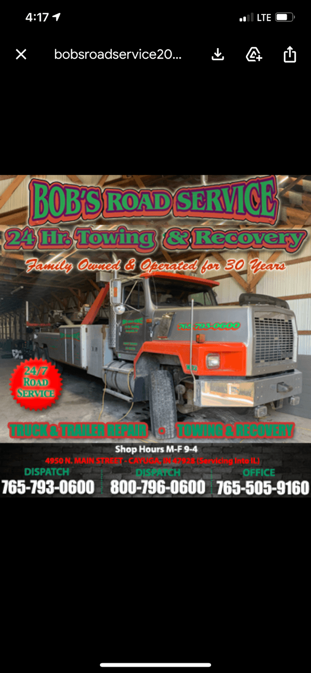 Bob's Road Services, Cayuga, Indiana