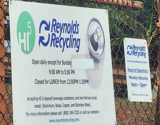 Reynolds Recycling Kauai Resource Center Location
