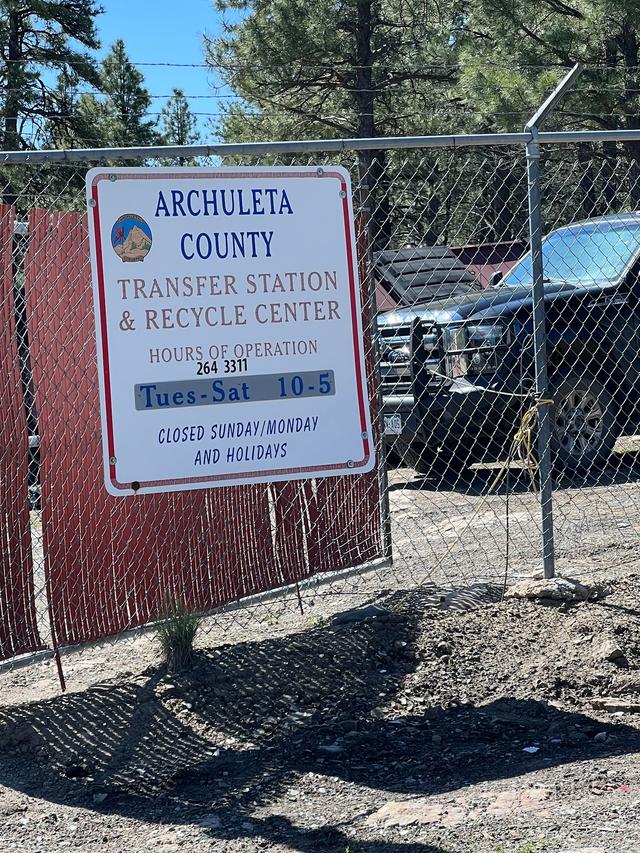 Transfer Station and Recycling Archuleta County, CO
