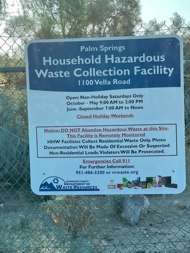 Riverside County Household Hazardous Waste Disposal Center