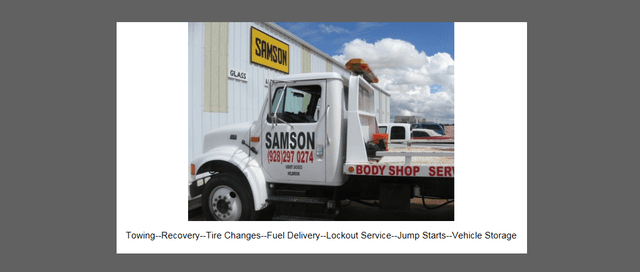 Samson Towing and Recovery, Holbrook, Arizona