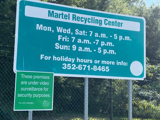Martel Recycling Center, Camp Ocala, Florida