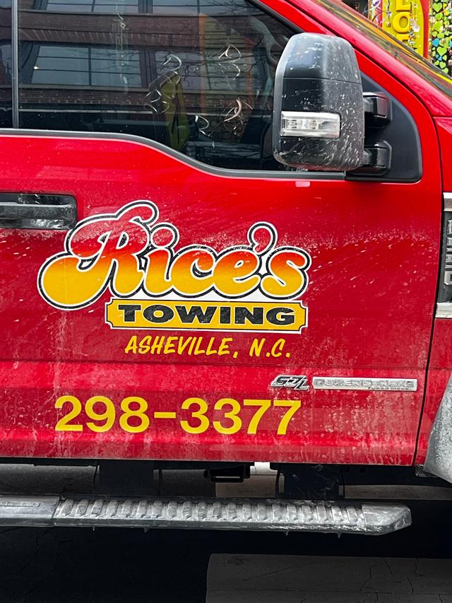 Rice's Towing & Recovery Inc, Asheville, North Carolina