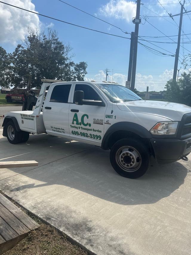 AC towing and transport services, Port Arthur, Texas