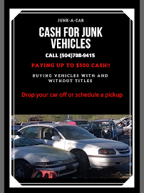 JUNK-A-CAR: Sell a Car with No Title. Flooded, Wrecked, Broke Down Junk Vehicle Removal.